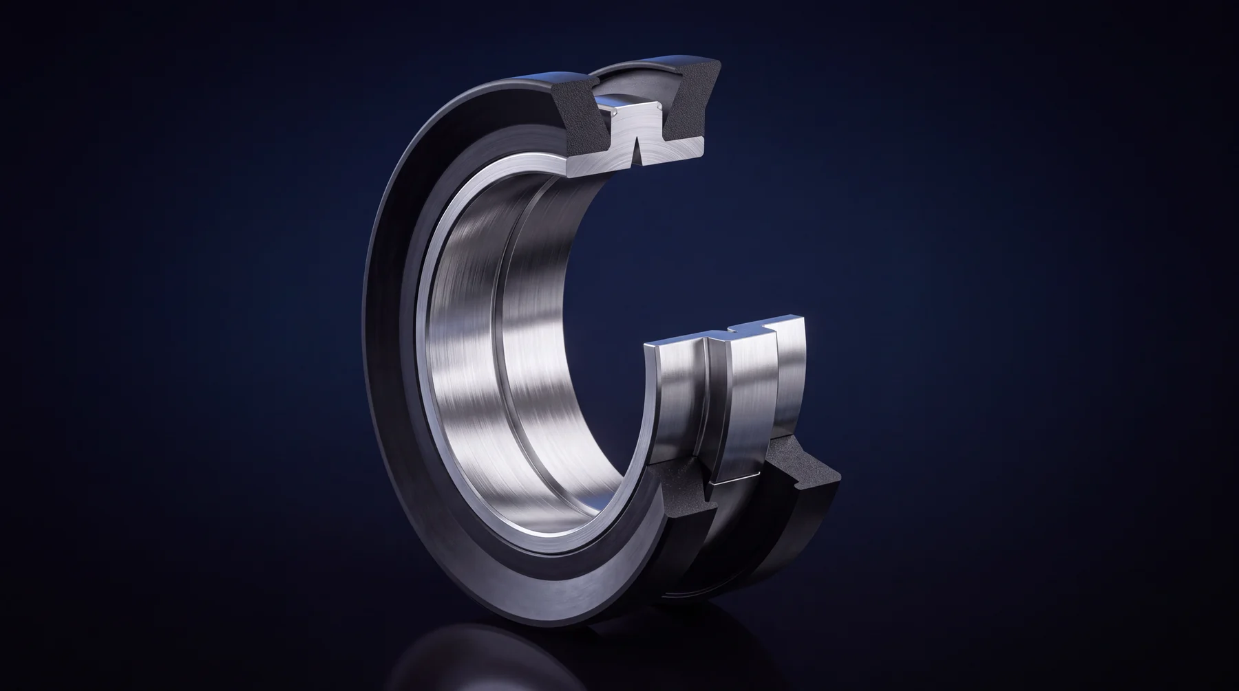 DUO CONE mechanical face seal, cutaway view